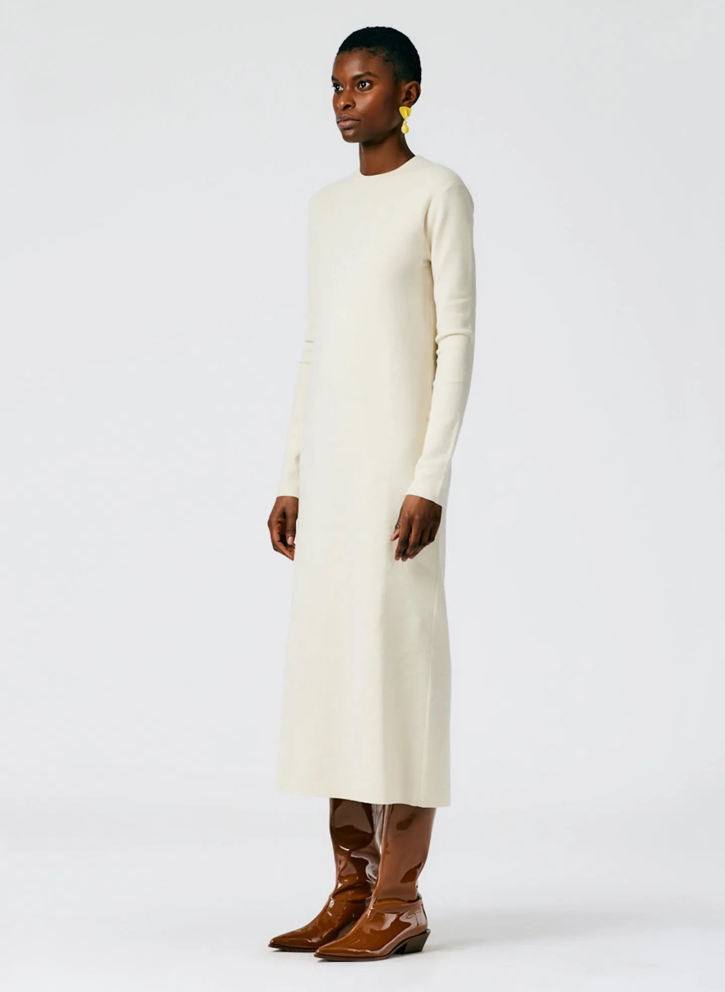 Compact Stretch Cashmere Dress