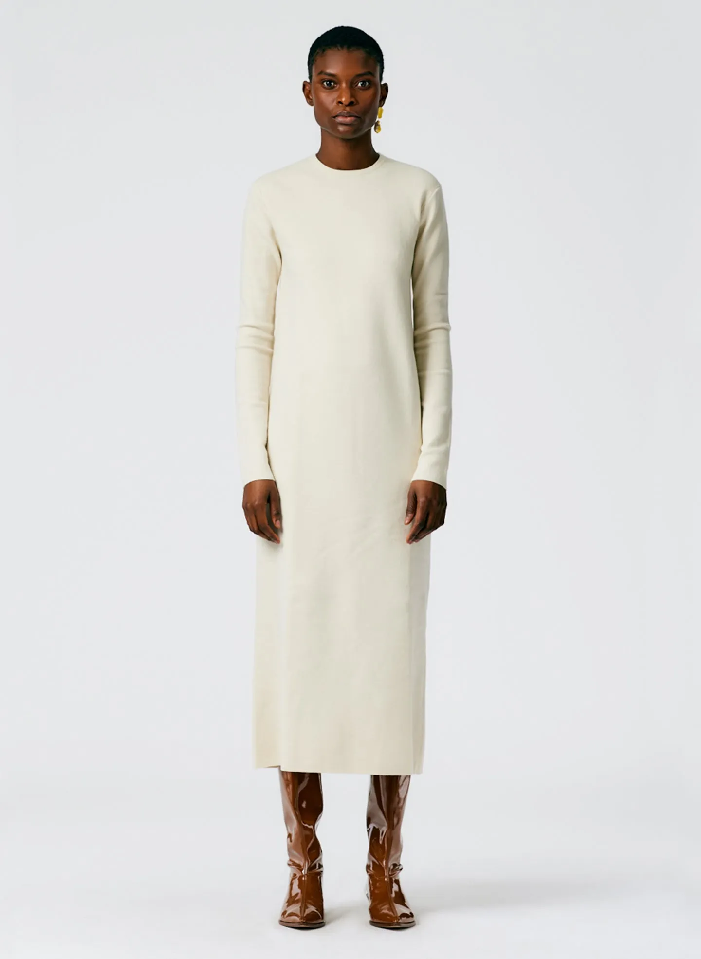 Compact Stretch Cashmere Dress