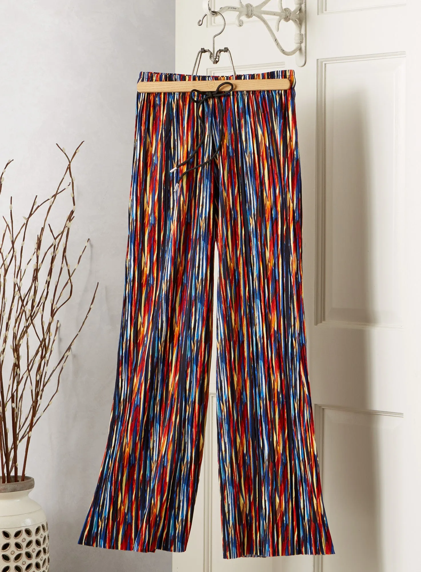 Compleat Crepe Striped Pants