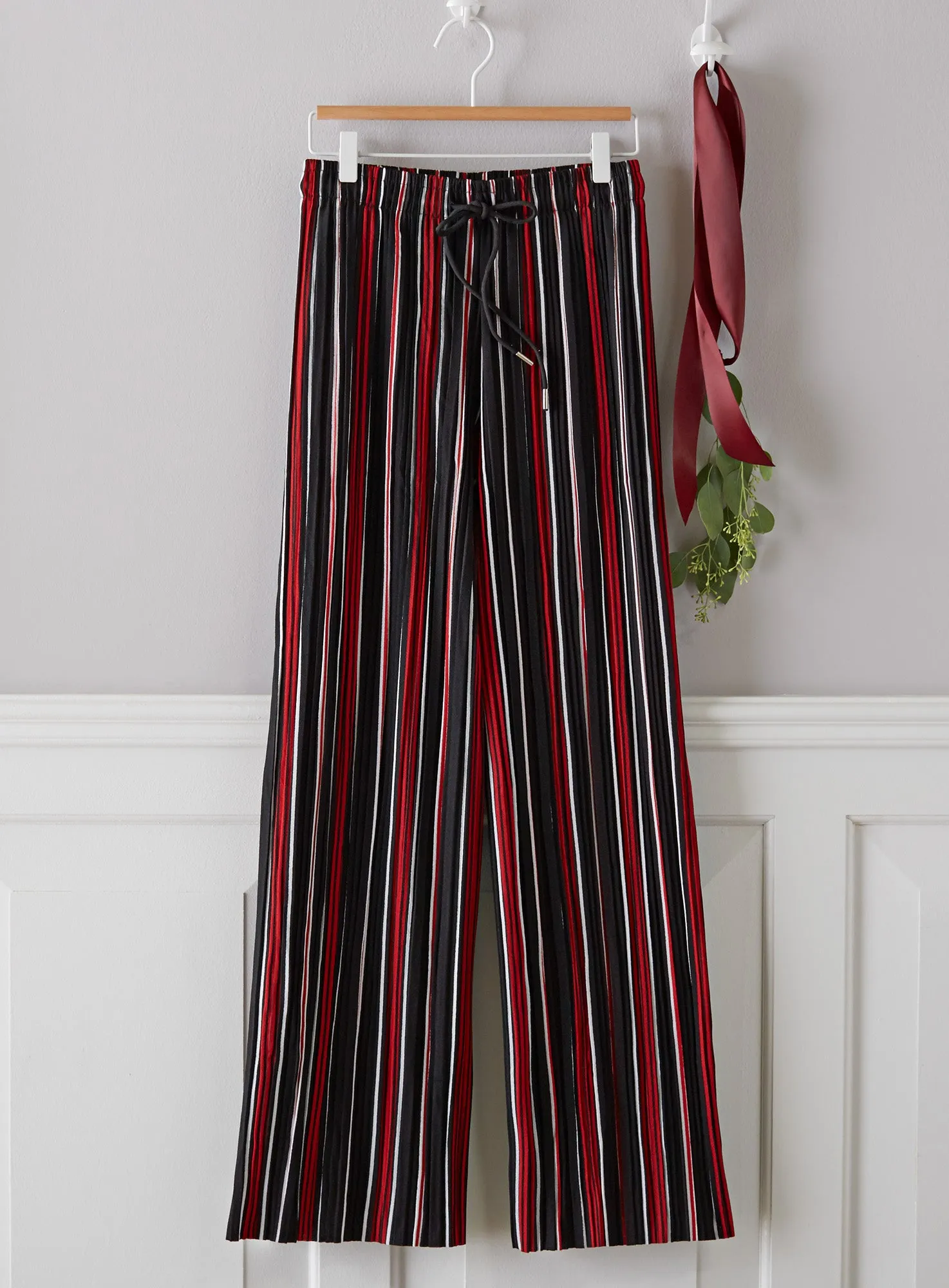 Compleat Crepe Striped Pants