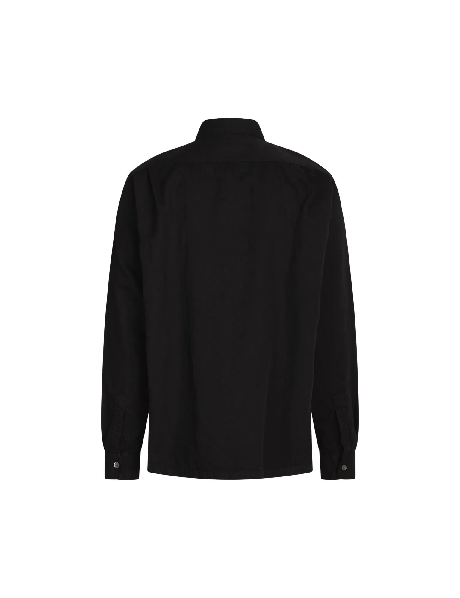 Cotton Linen Twill Roar P Overshirt,  Black