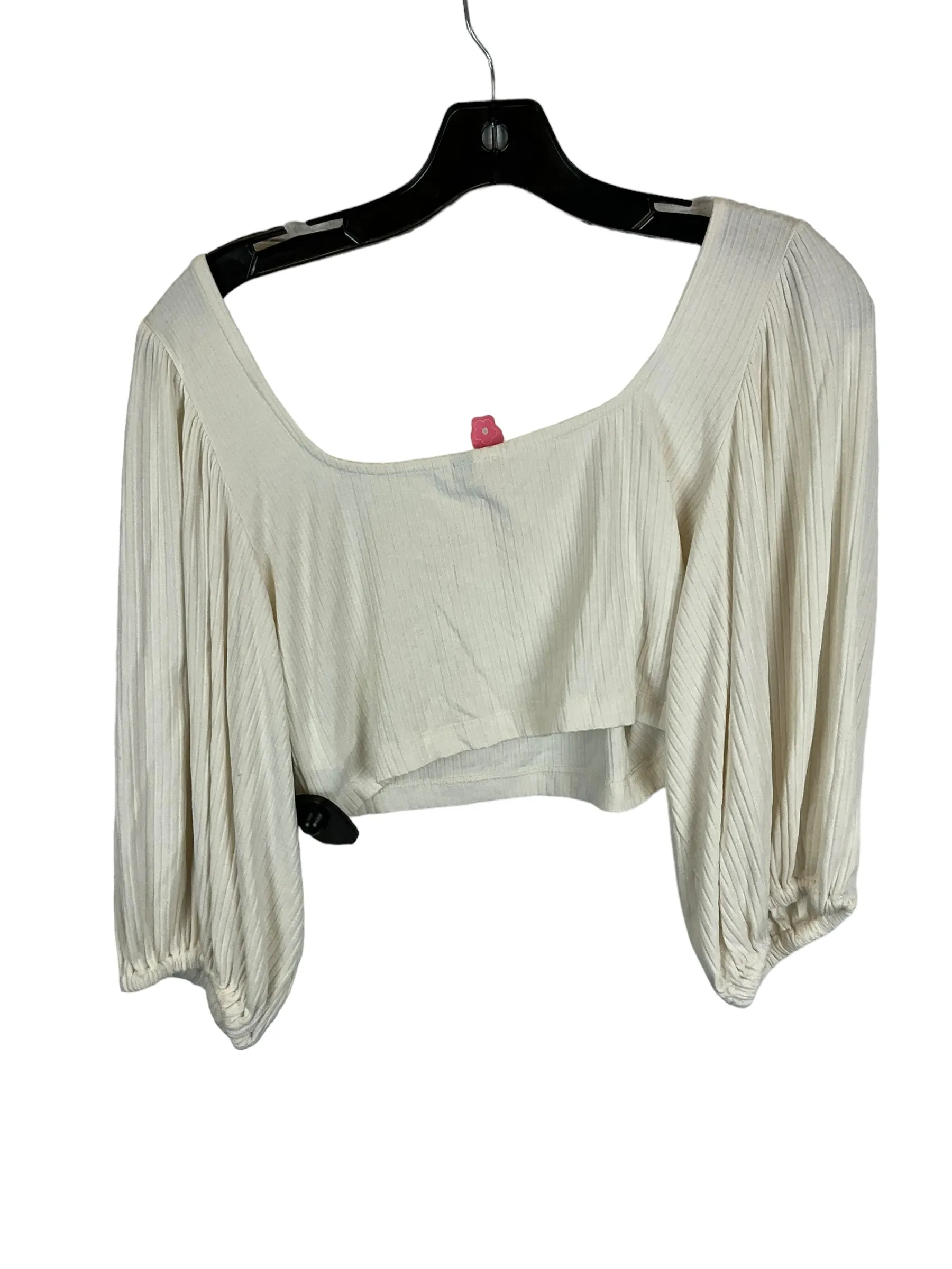 Cream Top Long Sleeve Farm Rio, Size M