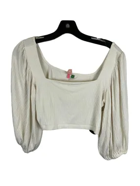 Cream Top Long Sleeve Farm Rio, Size M