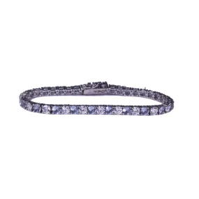 Cressida Tennis Bracelet (Aqua/White)