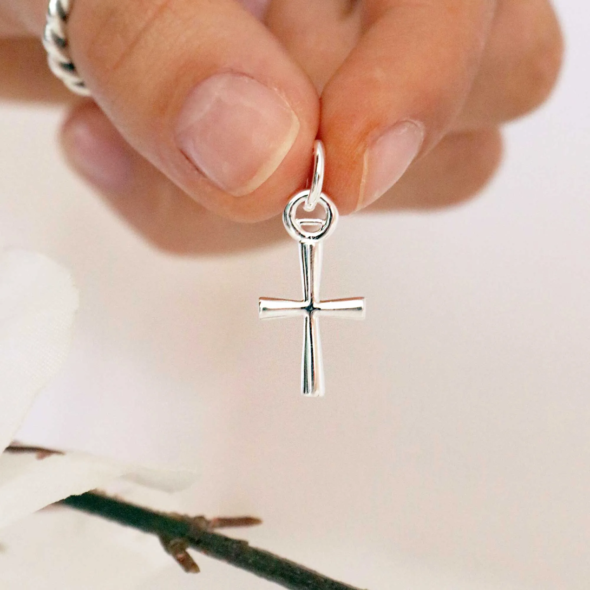 Cross Silver Charm