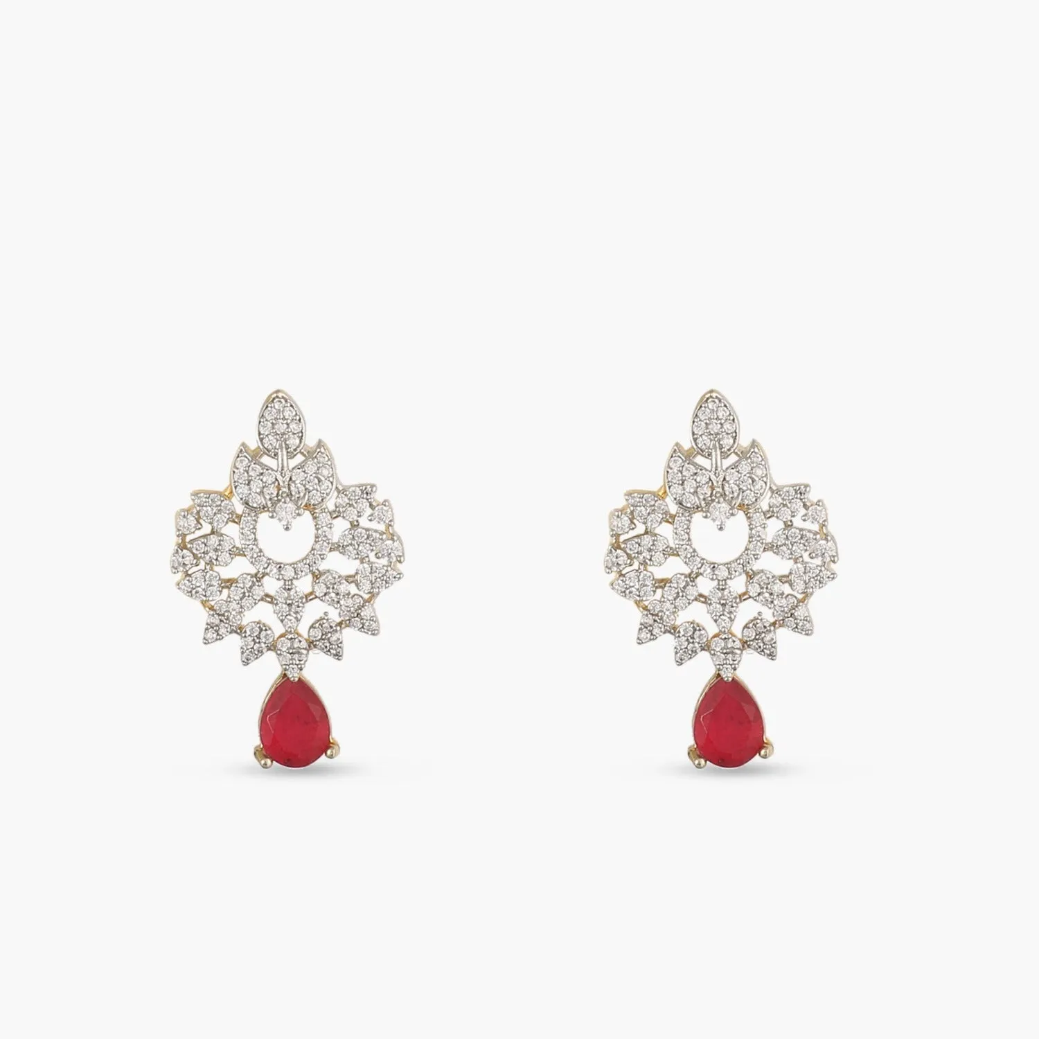 Dainty Star CZ Drop Earrings