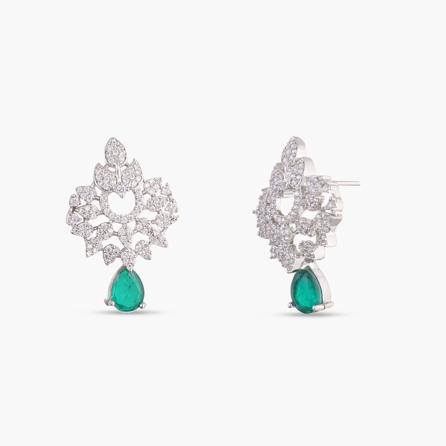 Dainty Star CZ Drop Earrings