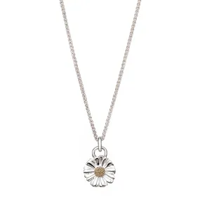 Daisy Silver & Solid Gold Necklace