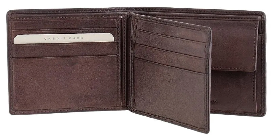 Dakar Dakota Spray Leather Wallet | Brown