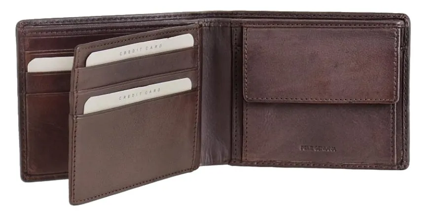 Dakar Dakota Spray Leather Wallet | Brown