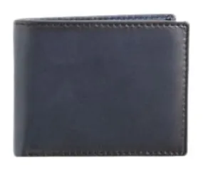 Dakar Dakota Spray Leather Wallet w Extra Card Flap  | Navy