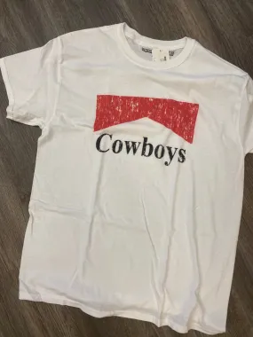 Distressed Vintage Couture White Looking For My Cowboy Tee