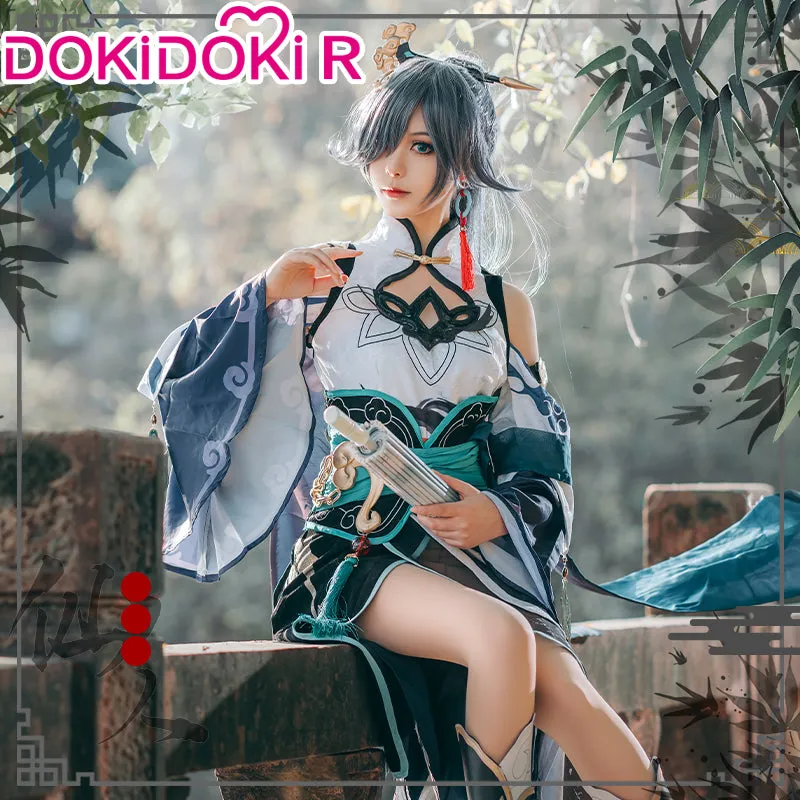 DokiDoki-R Game Honkai Impact 3rd Cosplay Fu Hua Costume / Wig / Shoe Cover Fuhua Azure Empyrea