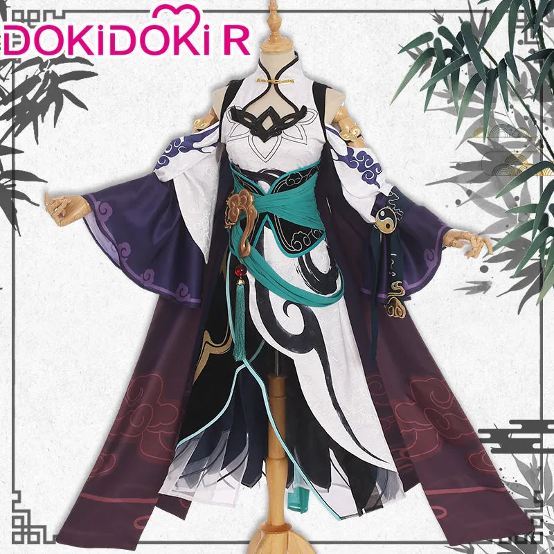 DokiDoki-R Game Honkai Impact 3rd Cosplay Fu Hua Costume / Wig / Shoe Cover Fuhua Azure Empyrea