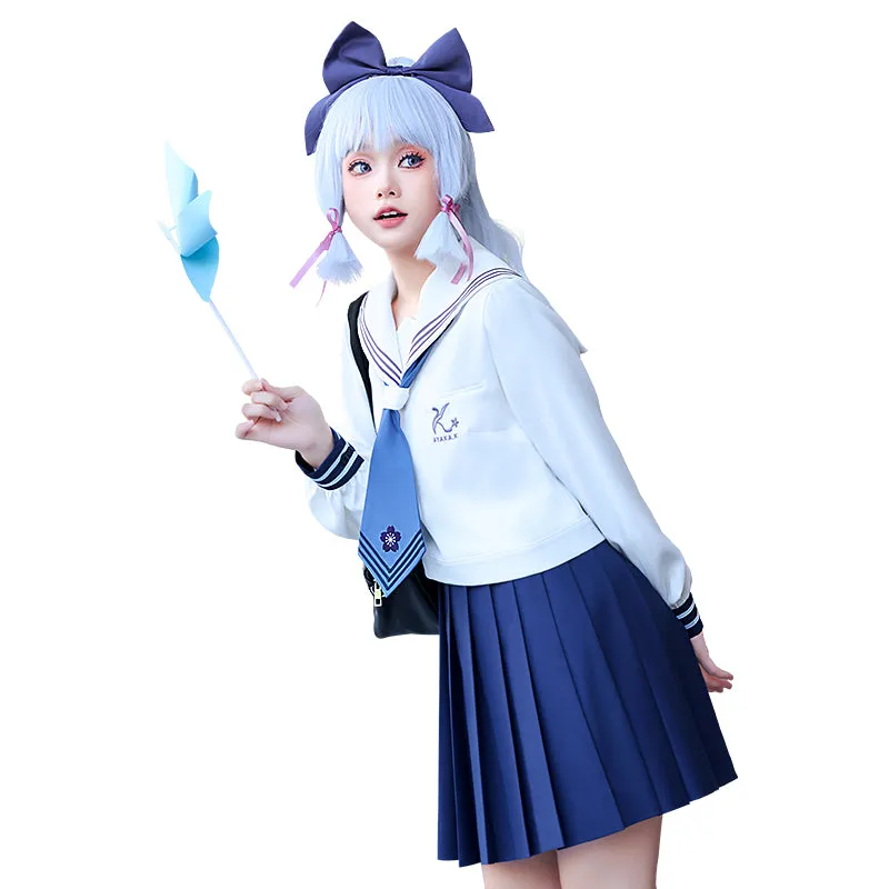 DokiDoki-SR Game Genshin Impact × HEYTEA Cosplay Kamisato Ayaka Costume Women Casual Wear