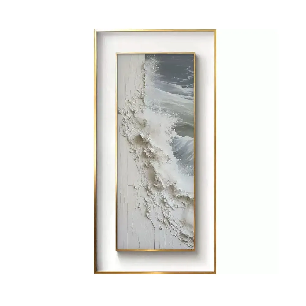 Double Framed Abstract Waves in the Sea Wall Art