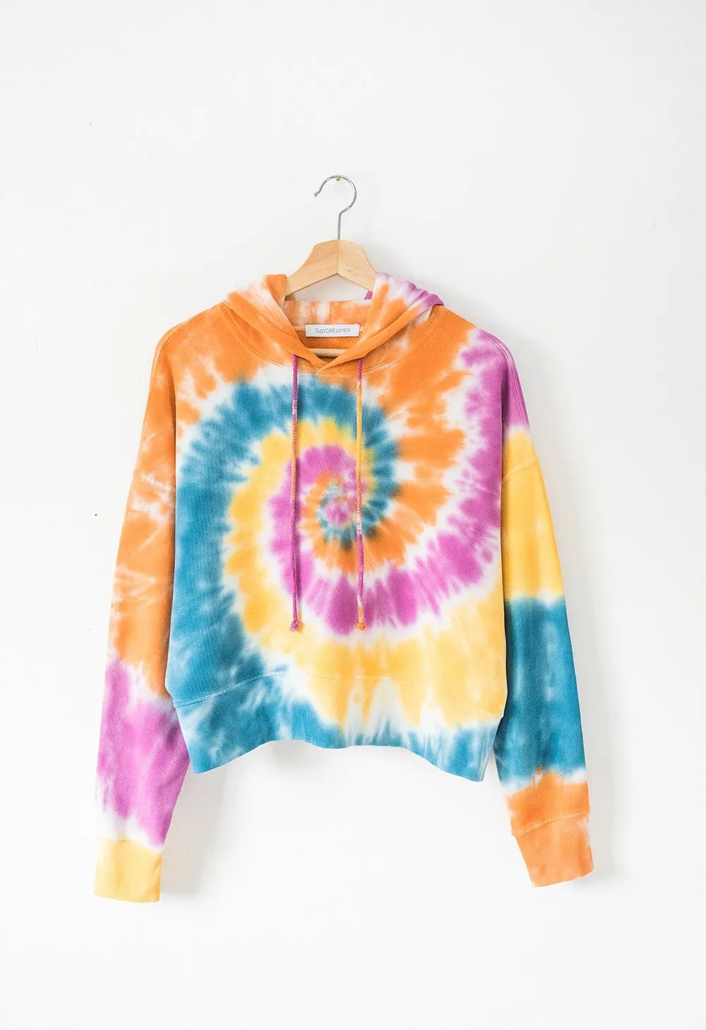 DOUBLE TROUBLE TIE DYE SHRUNKEN HOODIE