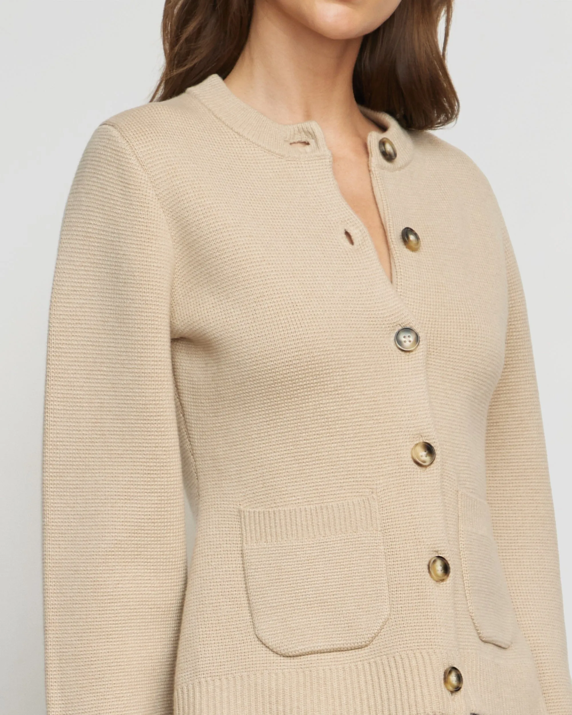 Eames Organic Cotton-Wool Button Cardigan