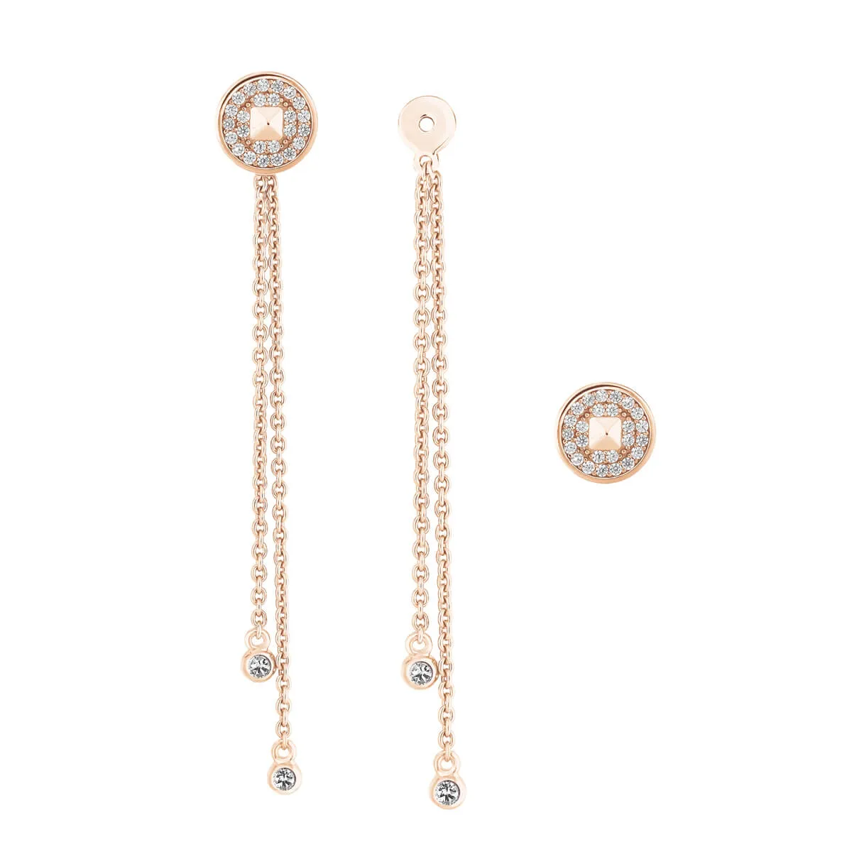 Earrings Asymmetric VOYAGE SWING Pavé RO