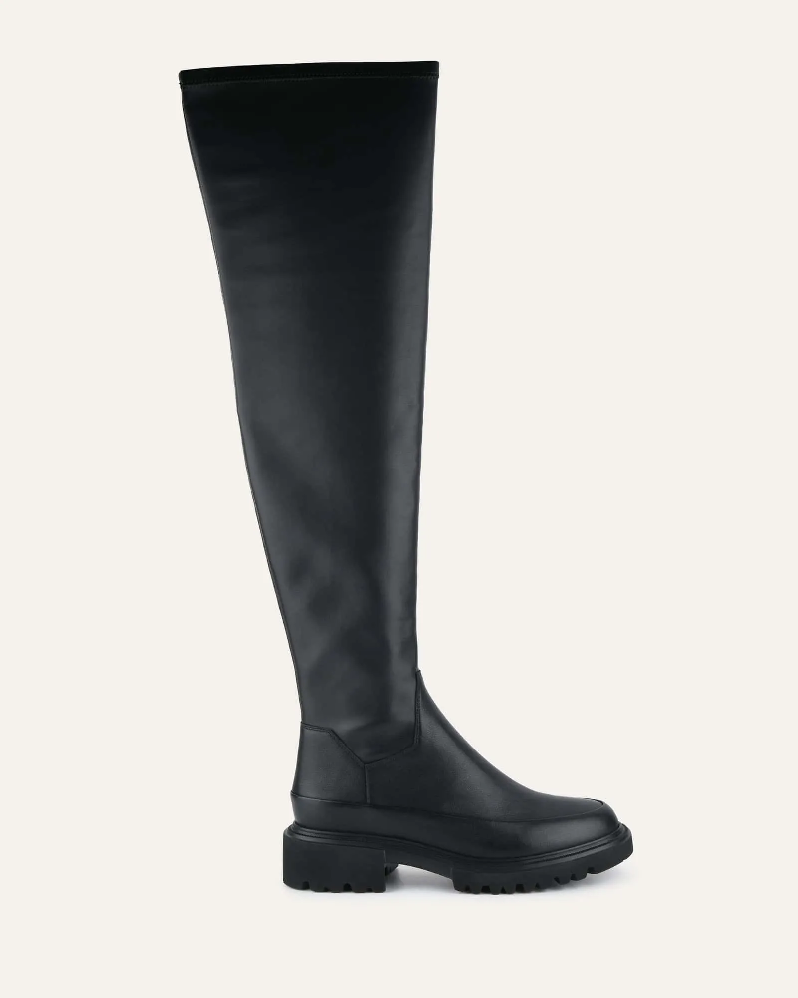 ELLA OVER THE KNEE BOOTS BLACK