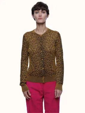 Emily Leopard Cardigan in Organic Cotton