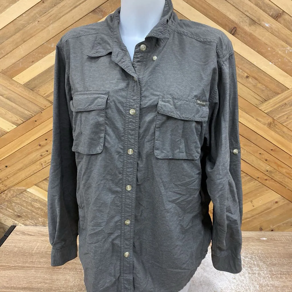 Exofficio - Women's L/S Button-Up Hiking Shirt: Grey-women-LG