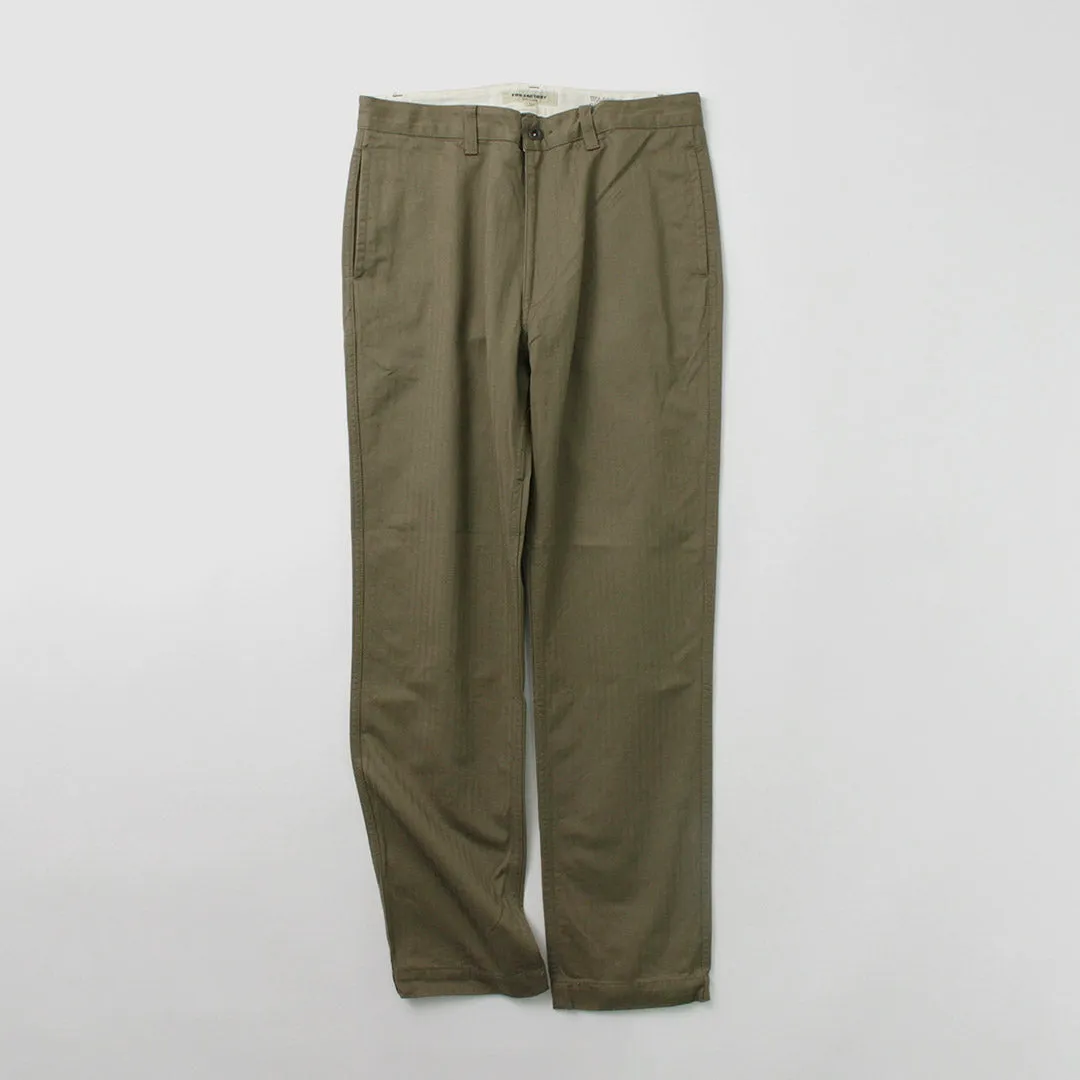 FOB FACTORY / F0522 Vat dye herringbone trouser