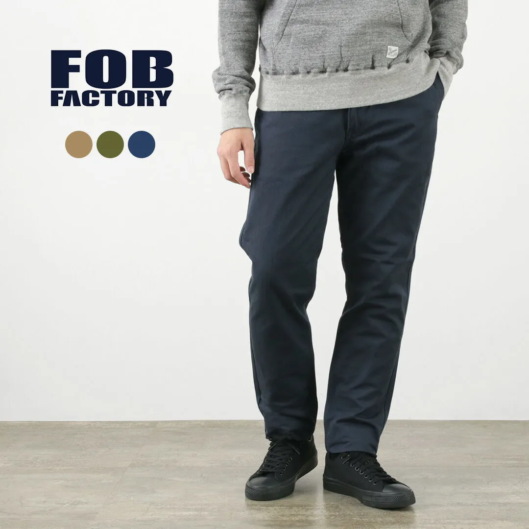 FOB FACTORY / F0522 Vat dye herringbone trouser