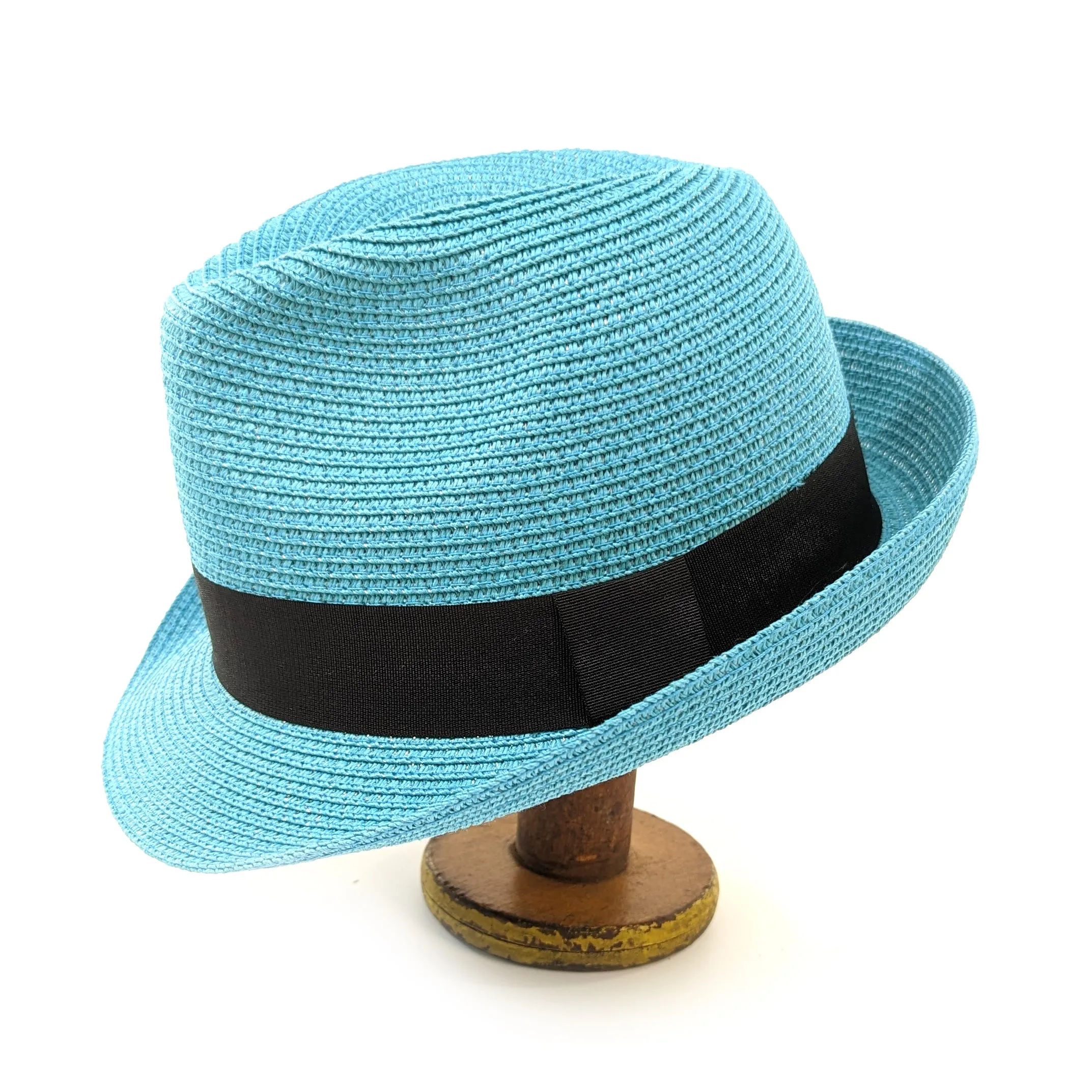 Folding Trilby Style Travel Sun Hat - Royal Blue (57cm)