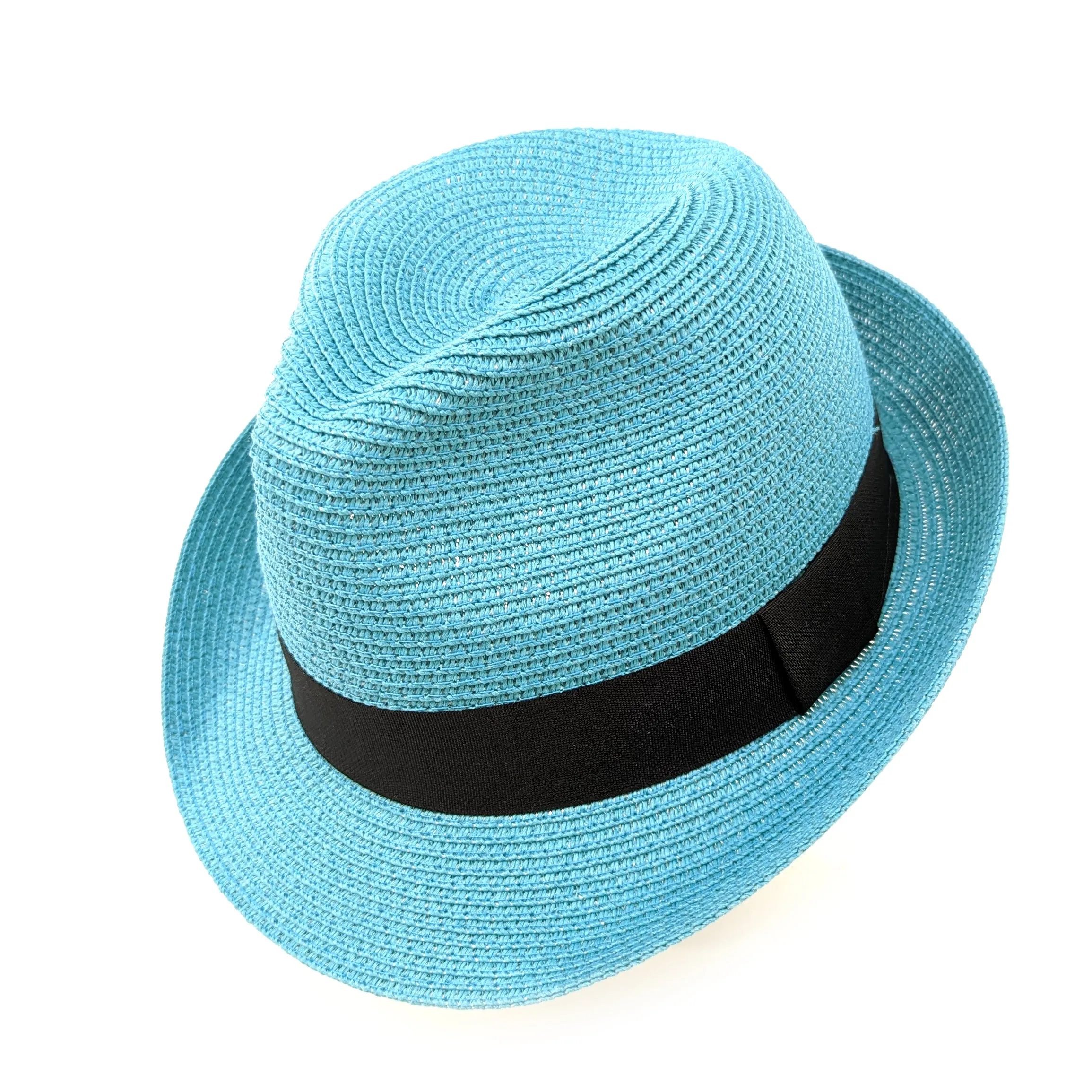 Folding Trilby Style Travel Sun Hat - Royal Blue (57cm)