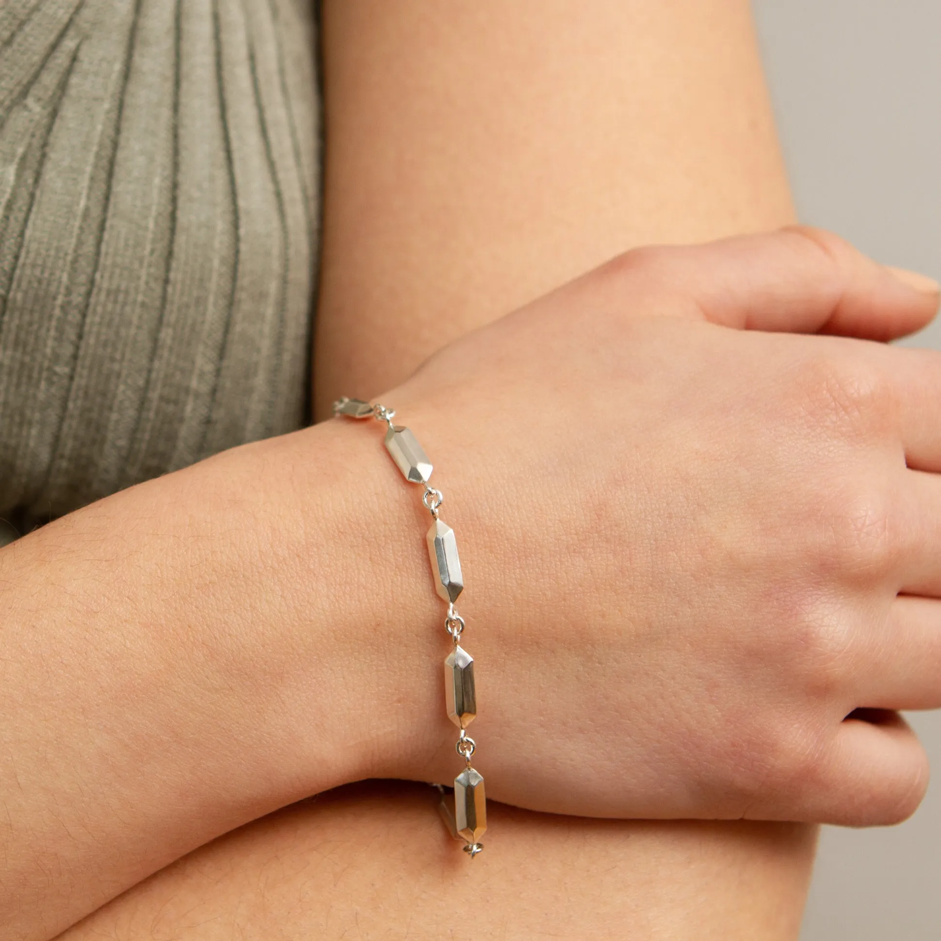 Fragment Link Bracelet in Silver