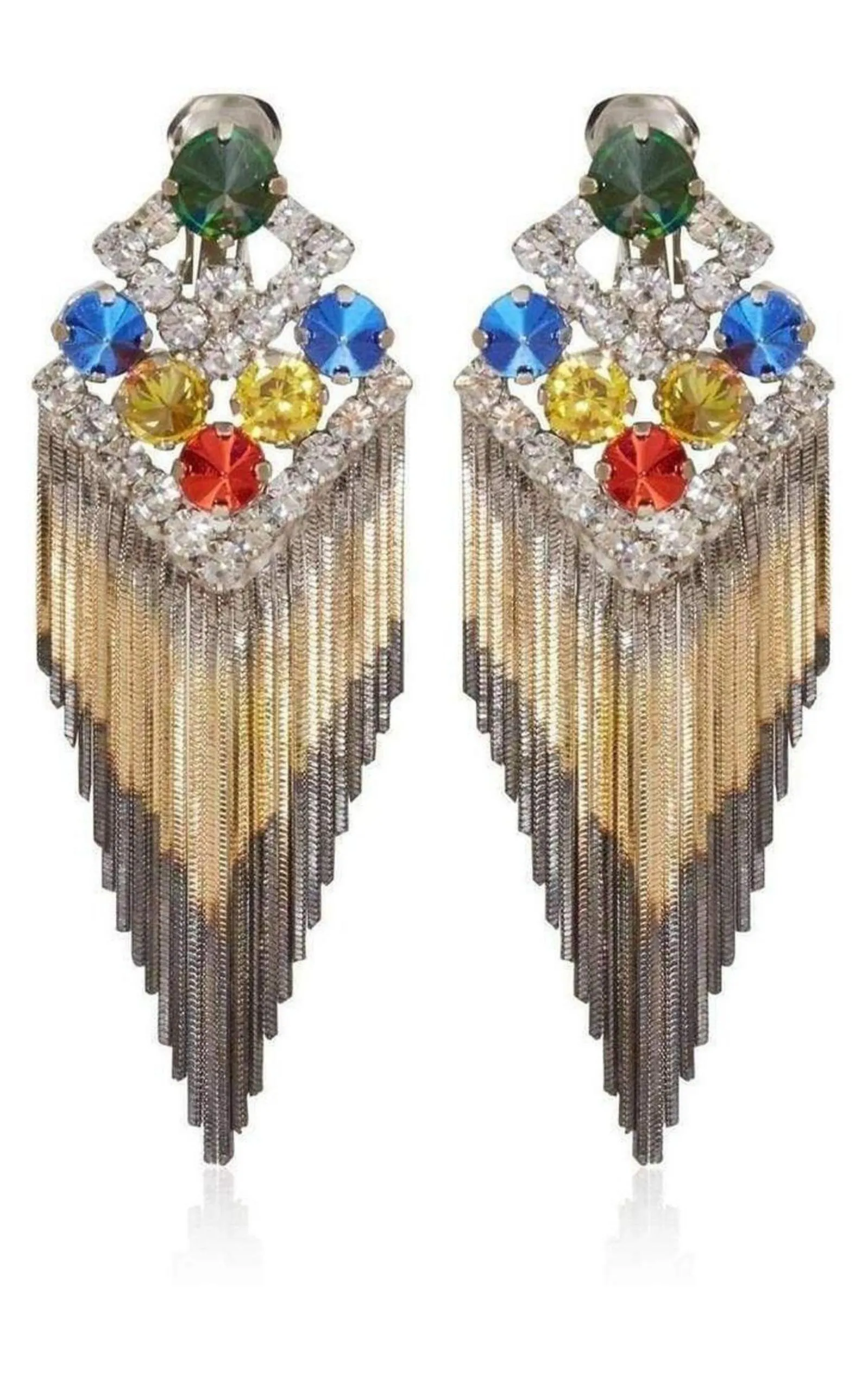 Fringe Mixed Color Earrings