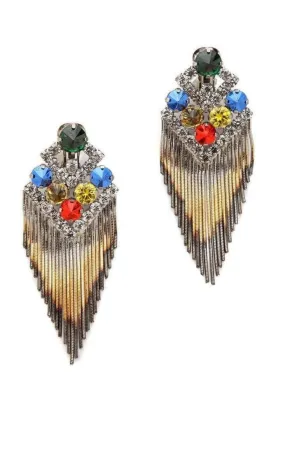 Fringe Mixed Color Earrings