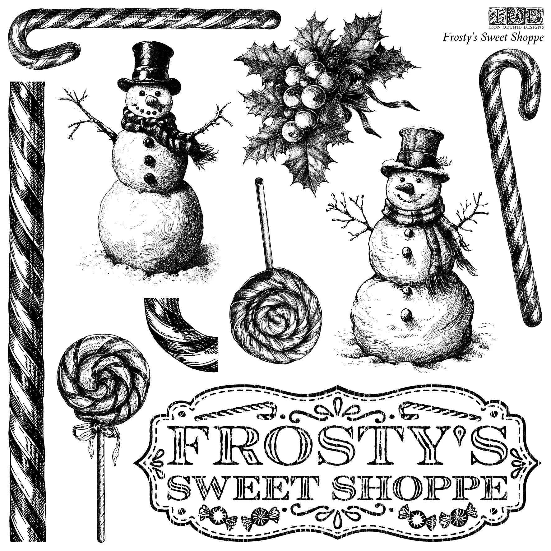 Frosty's Sweet Shoppe IOD Stamp