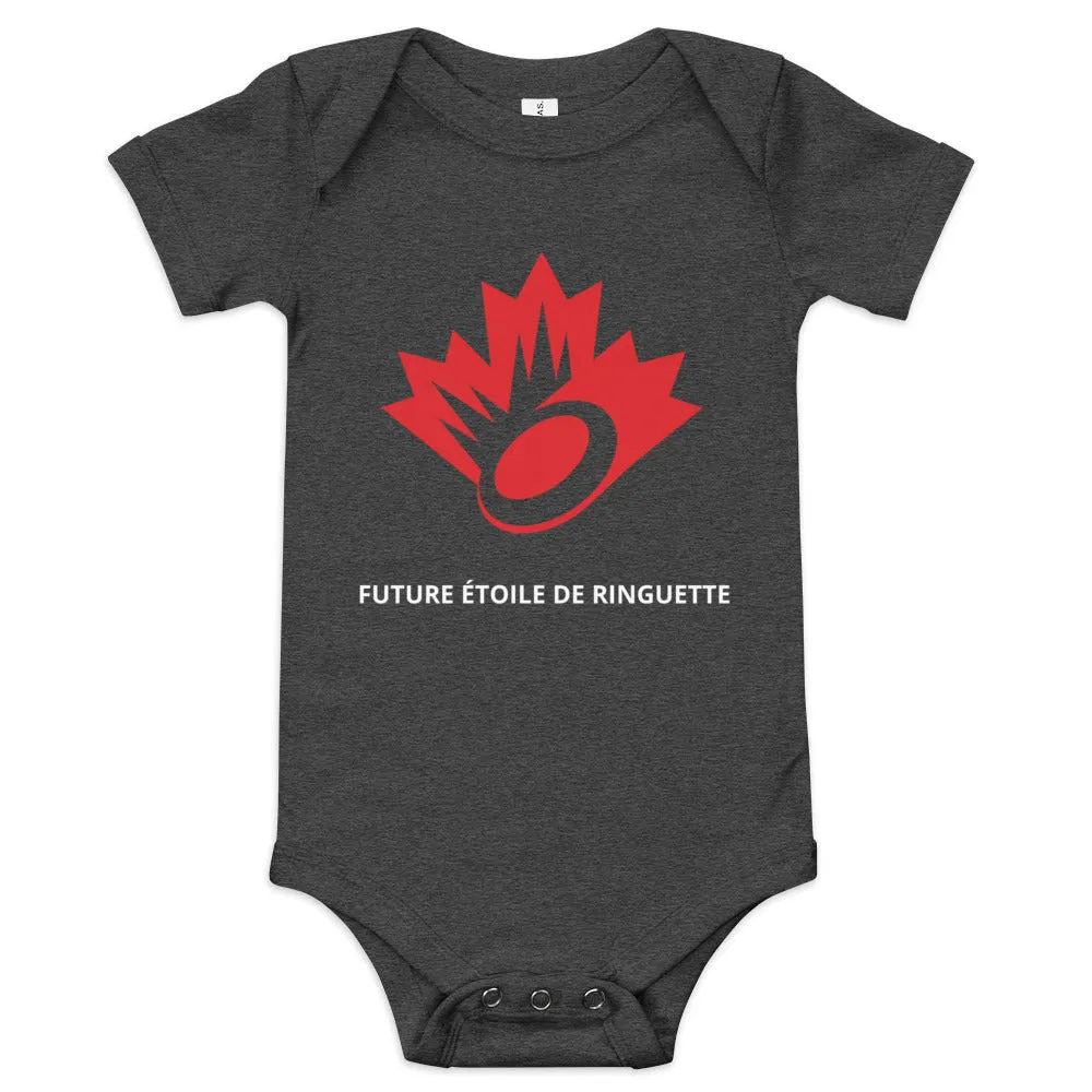 'FUTURE ÉTOILE DE RINGUETTE' BABY SHORT SLEEVE ONE PIECE