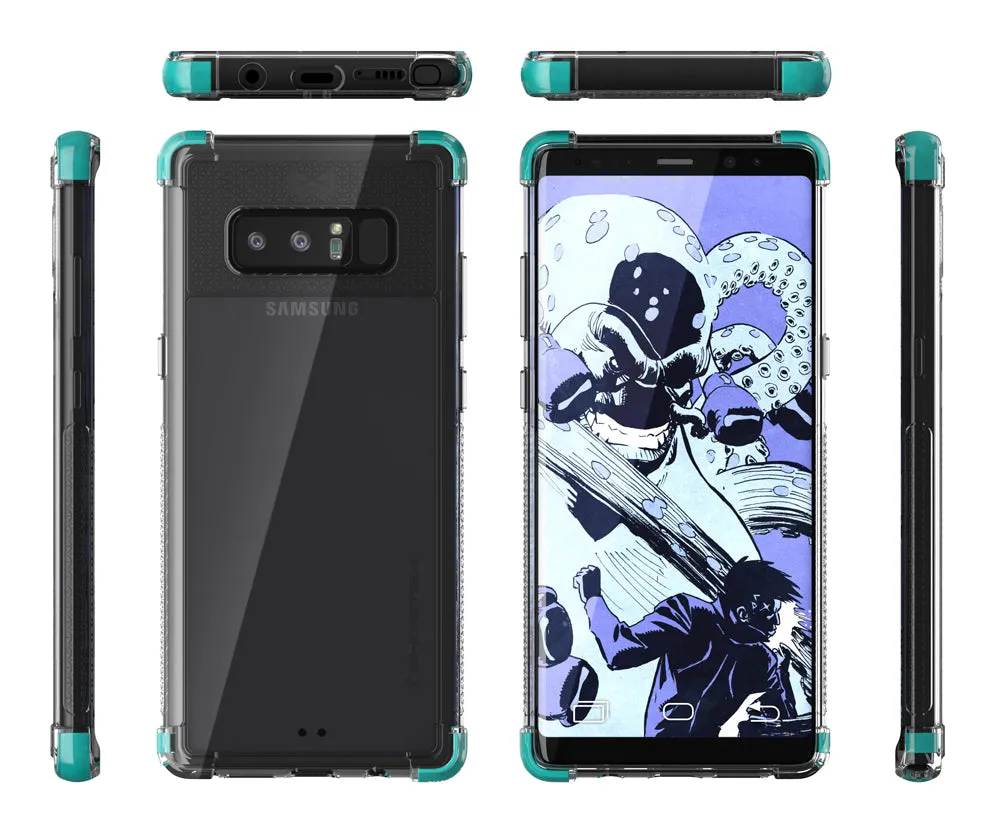 Galaxy Note 8 Ultra Shock Drop Protection Metal Case | Teal