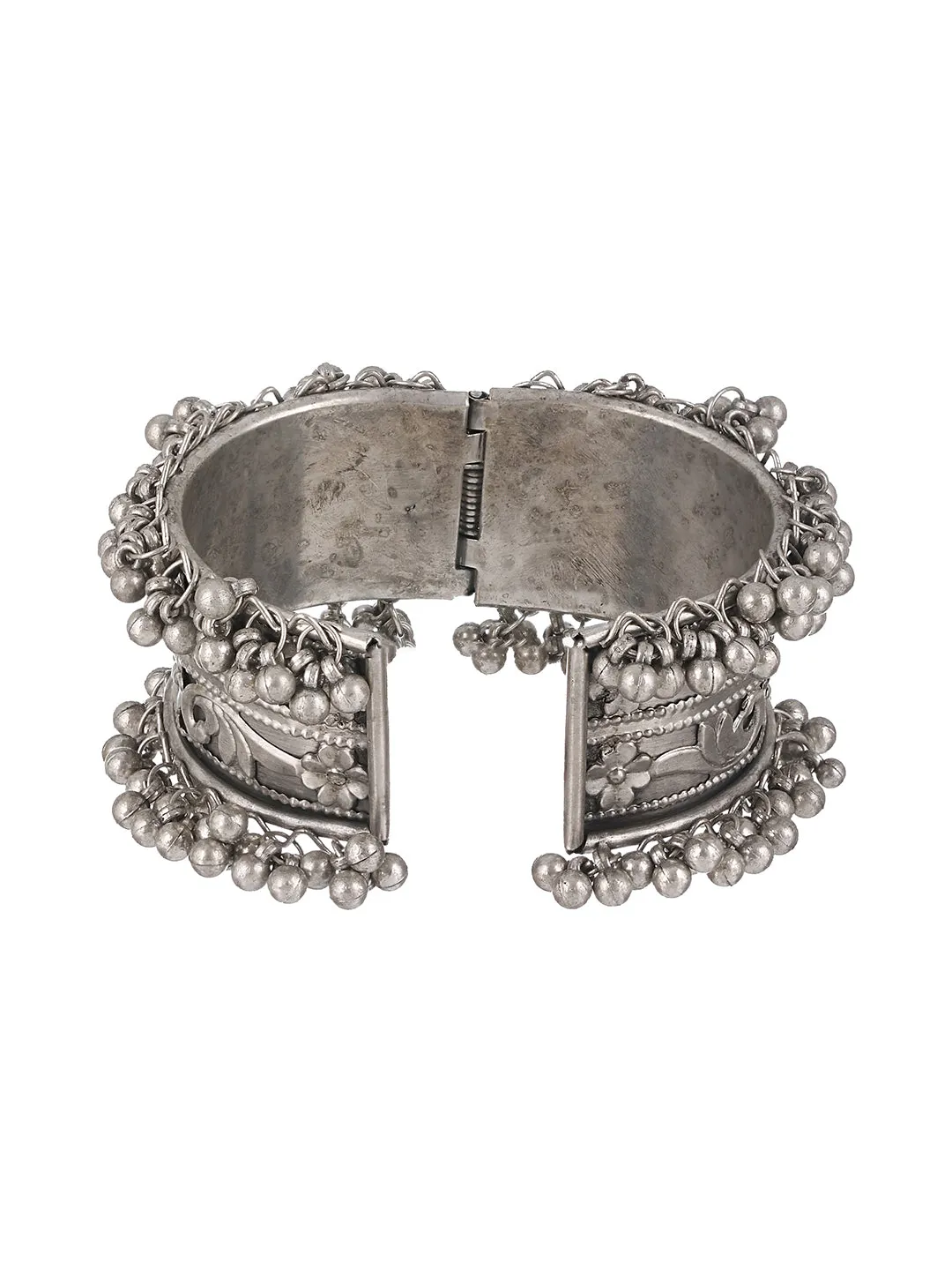 German Silver Oxidised Silver-Plated Bangle-Style Bracelet