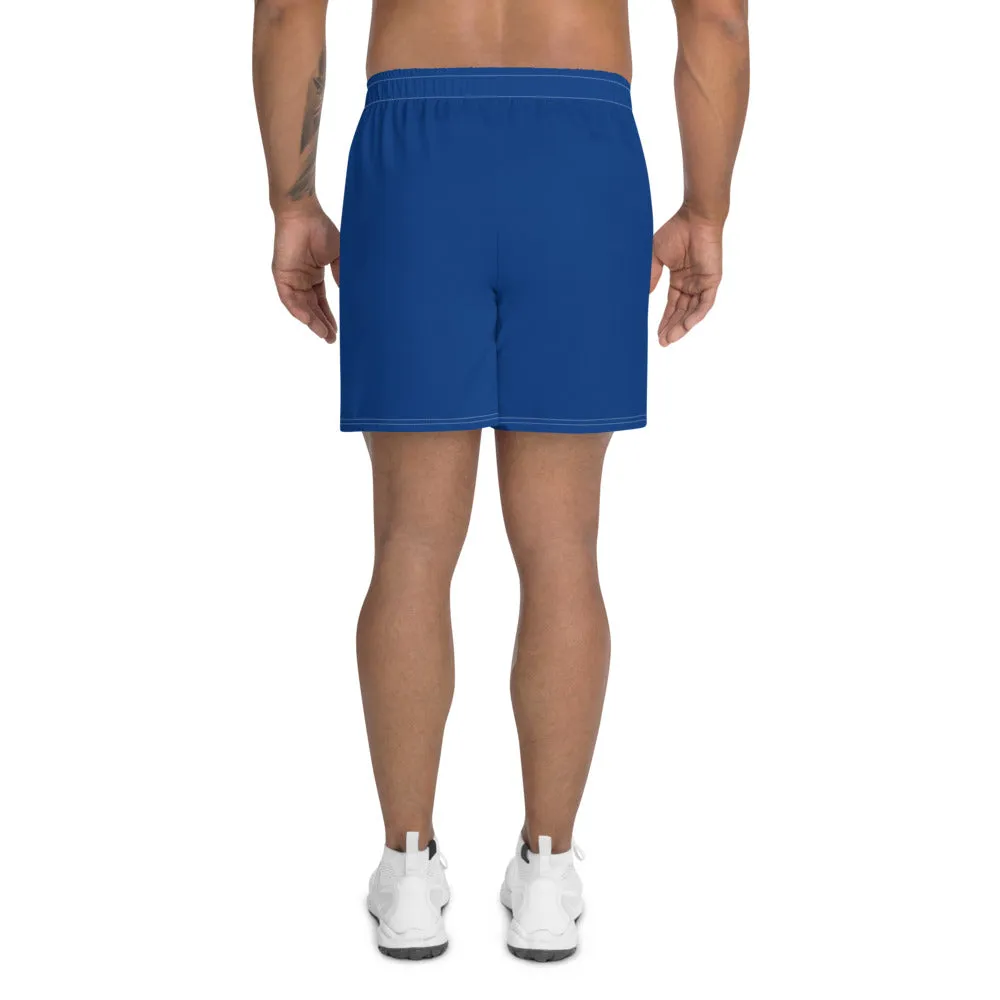 GO LONG (BLUE) Men's Athletic Long Shorts