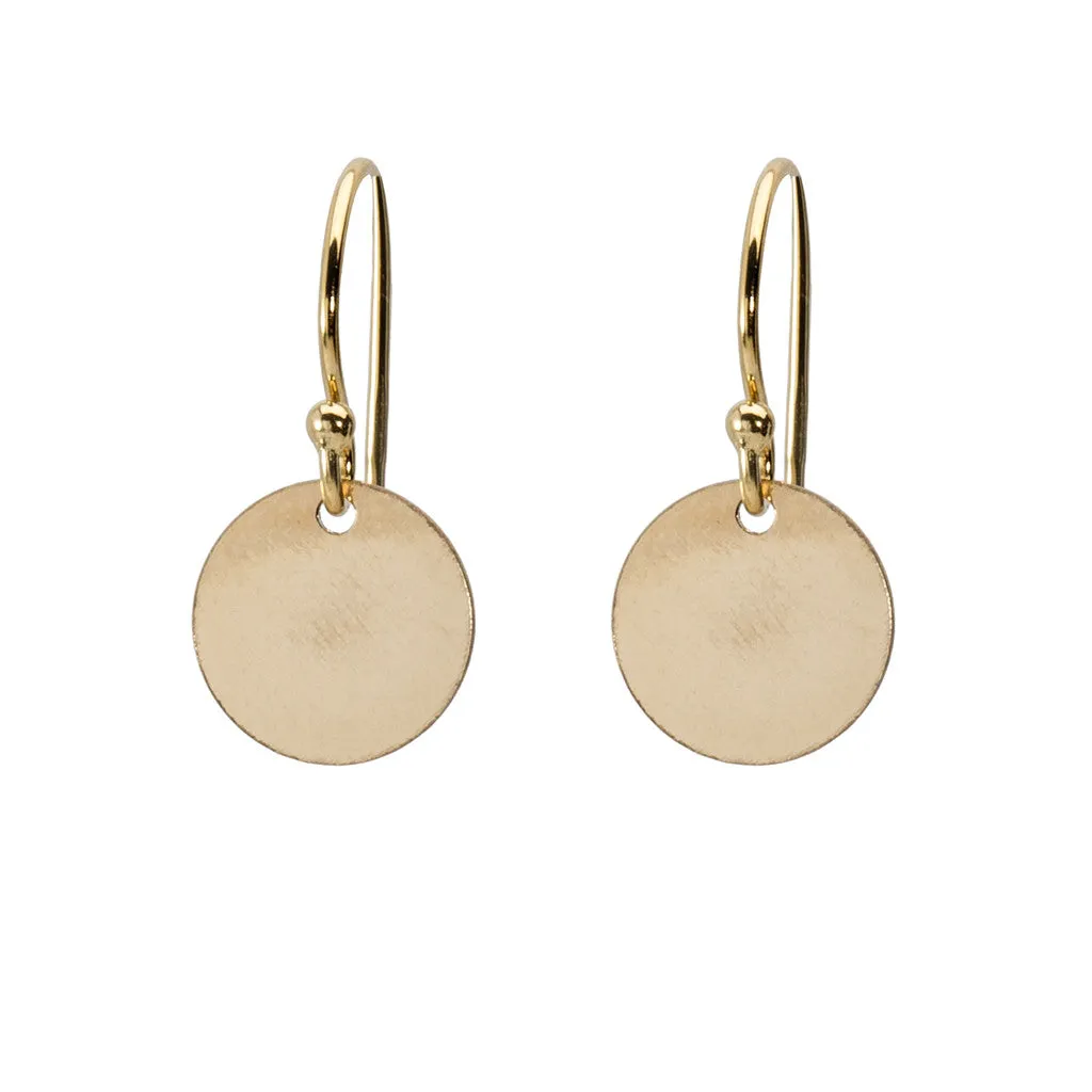 Gold Disc Earrings