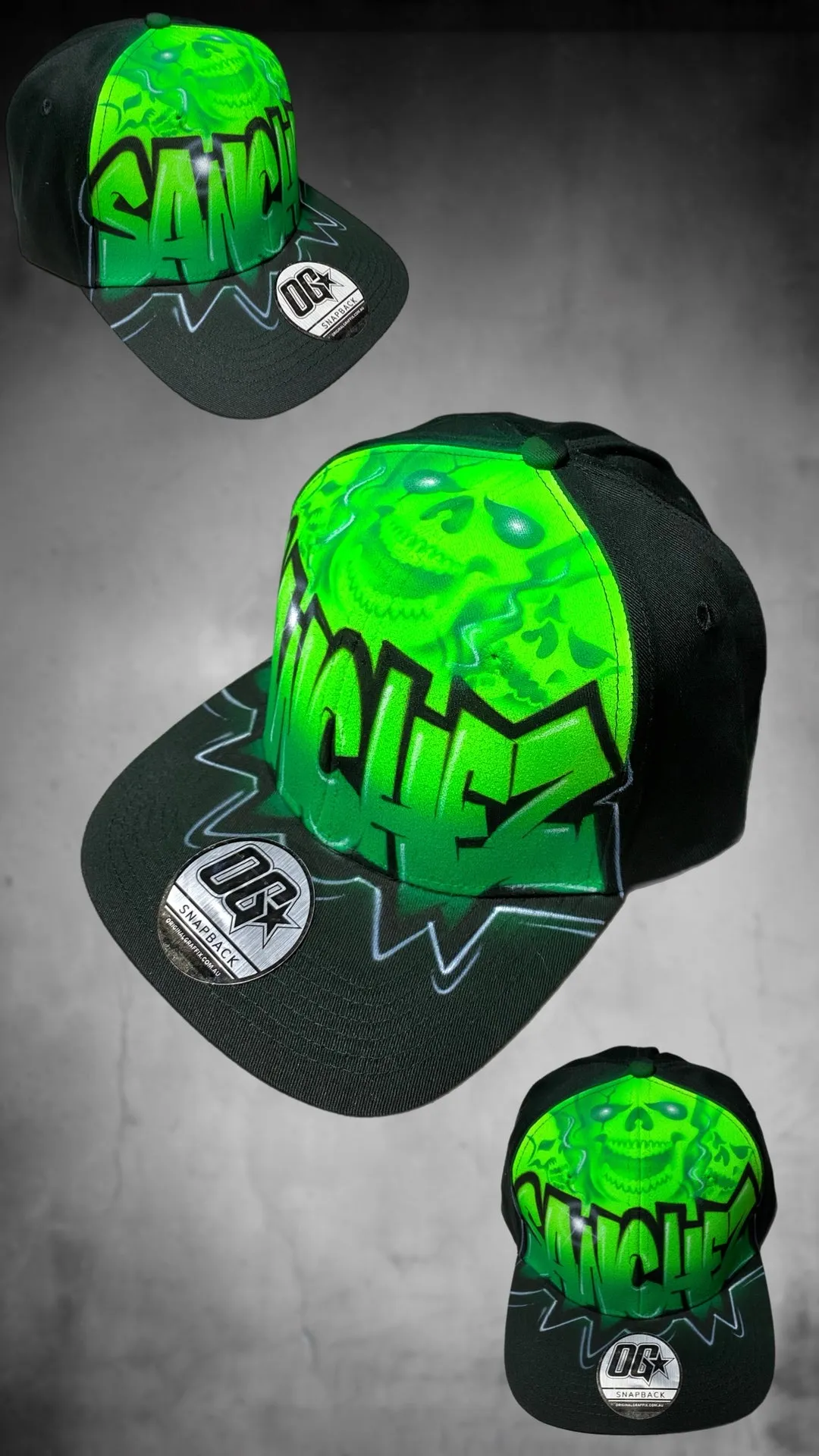 Green Skull Snapback