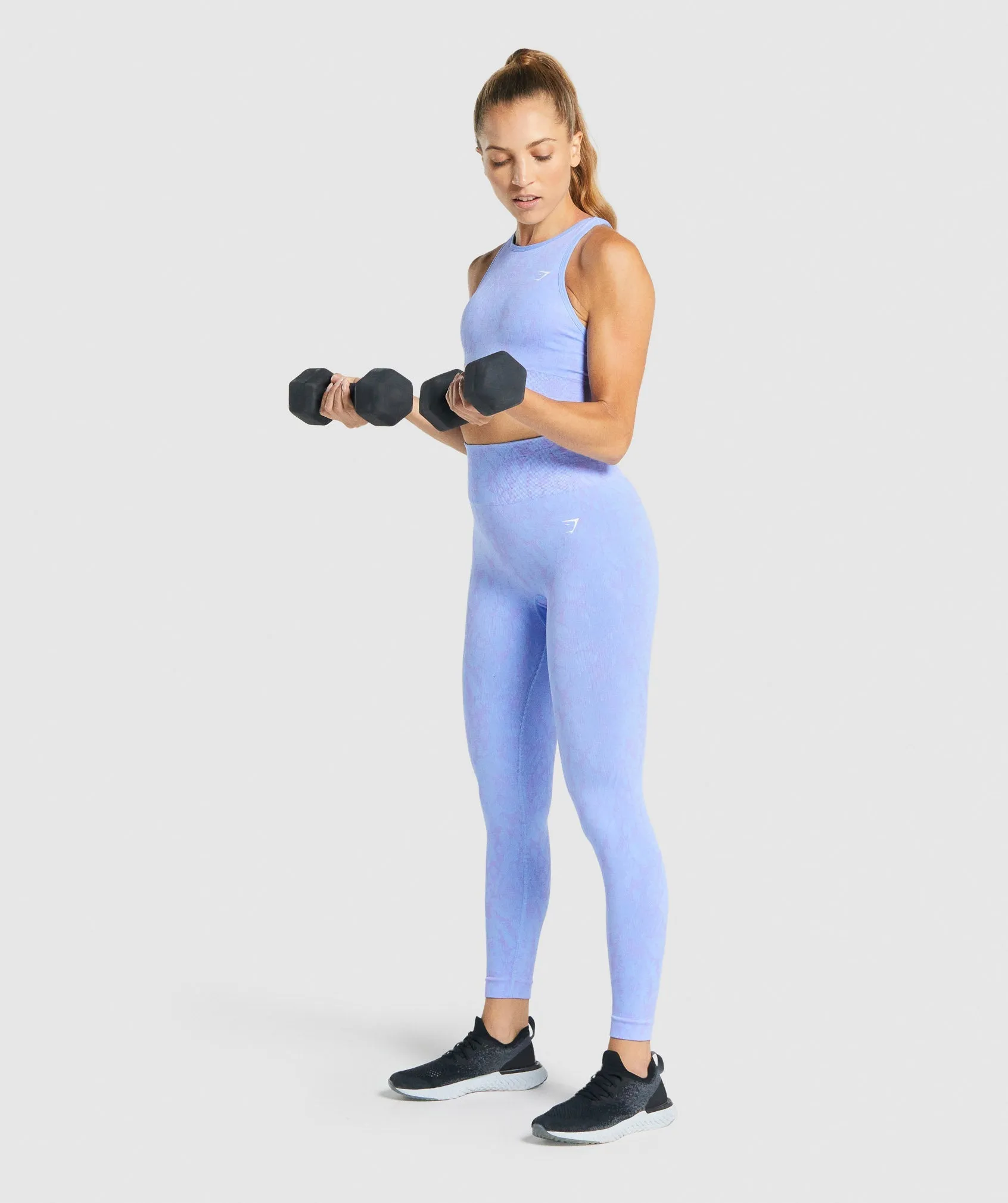 Gymshark Adapt Animal Seamless Sports Bra - Butterfly | Light Blue