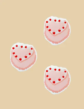 Heart Cake - Pack of 3 Stickers