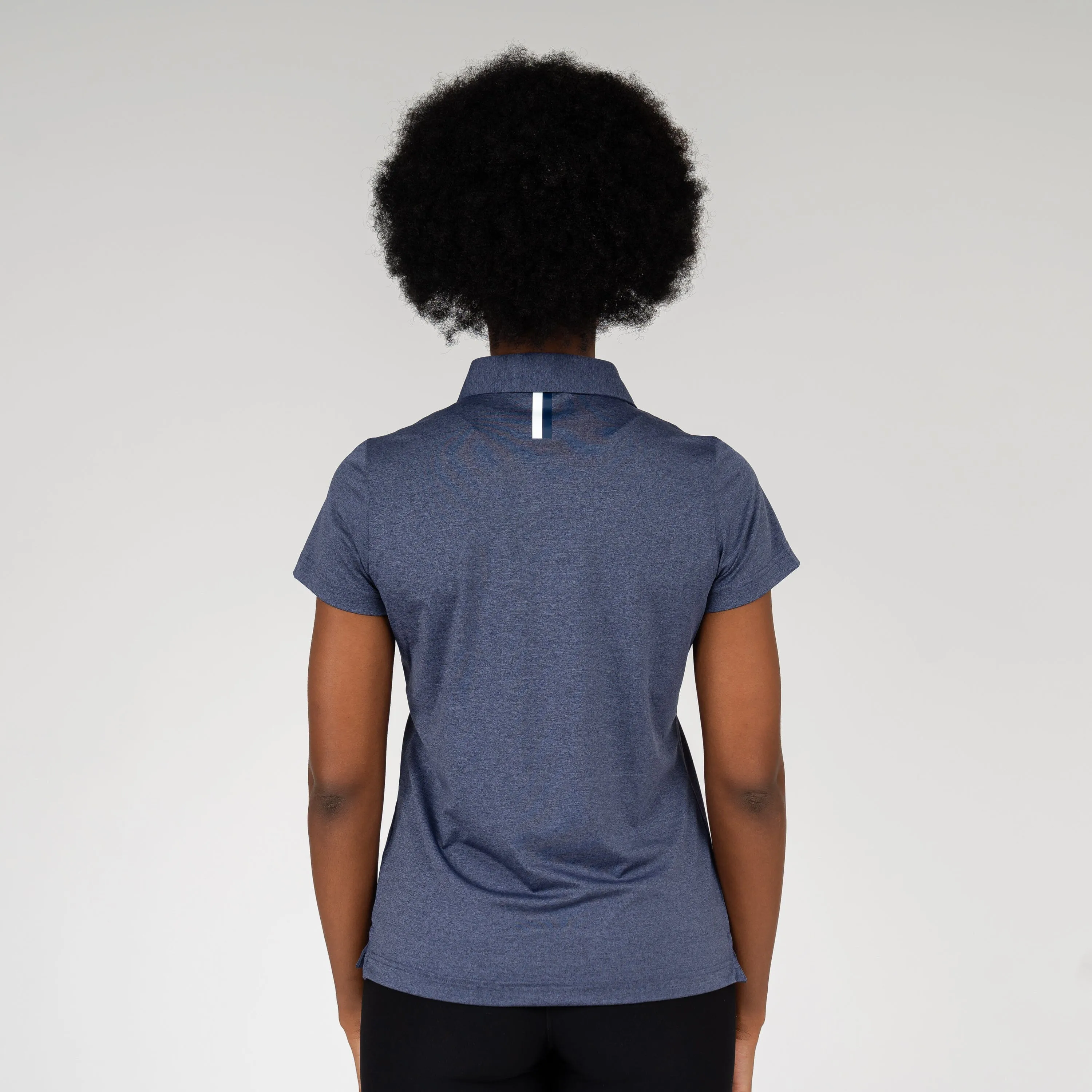 Heather Performance Polo | Heather - Annapolis Blue/Blue Steel