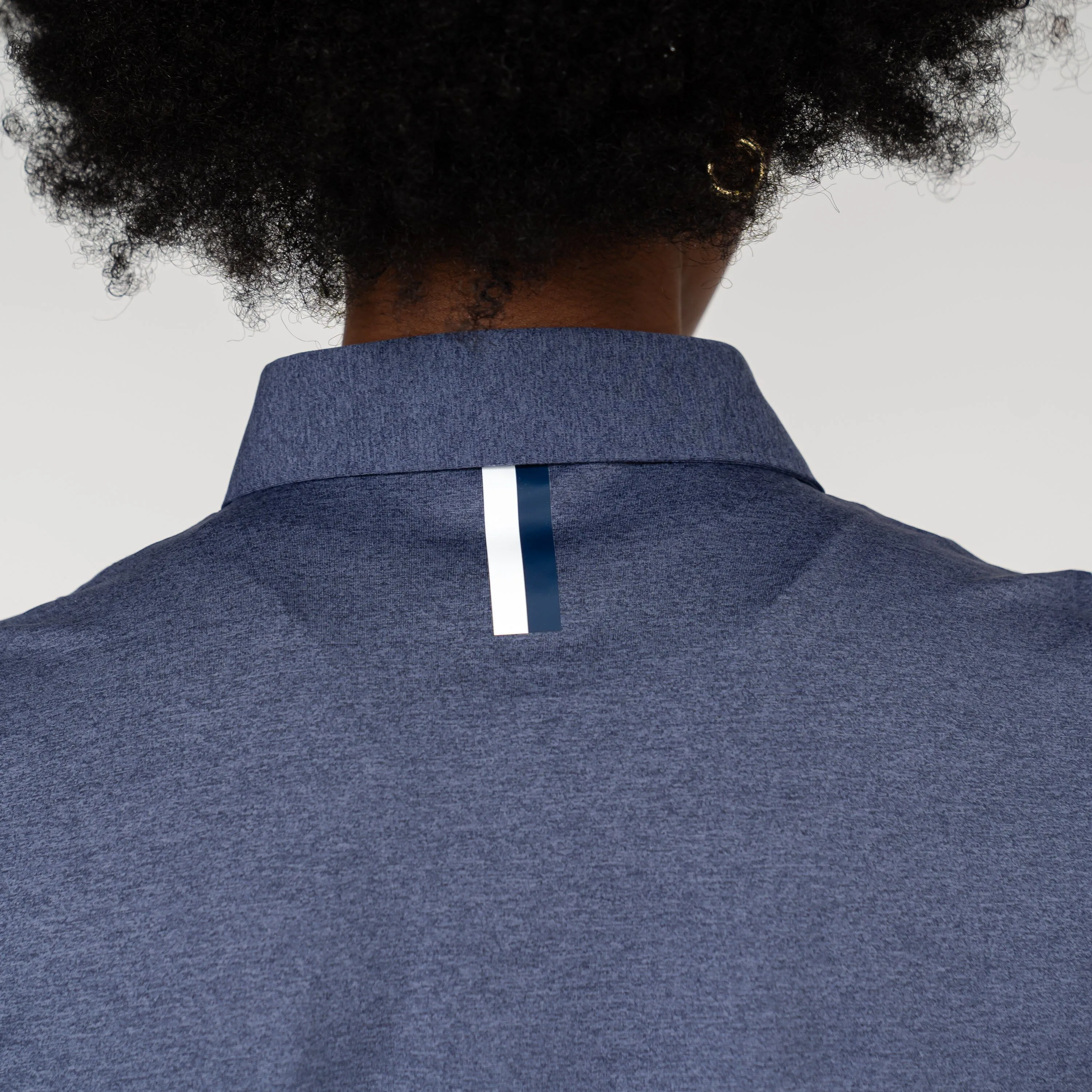 Heather Performance Polo | Heather - Annapolis Blue/Blue Steel