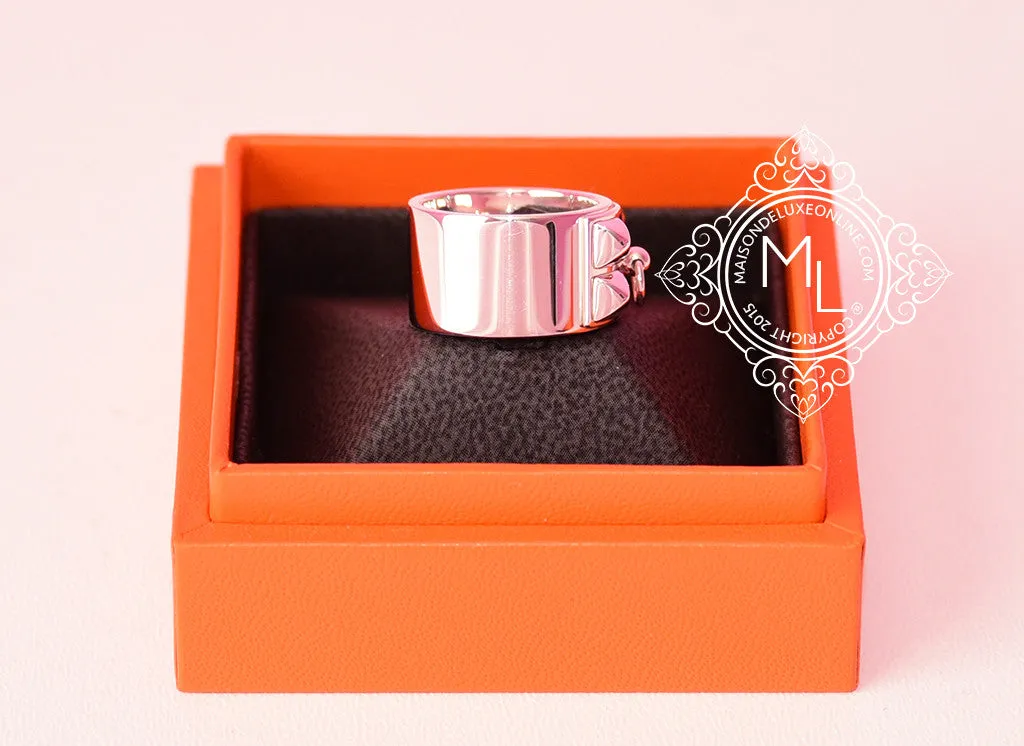 Hermes CDC 925 Silver Collier de Chien Ring 52