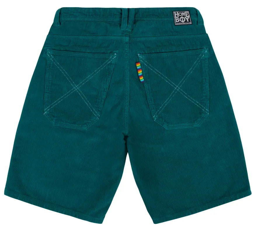 HOMEBOY - X-TRA BAGGY CORD SHORTS - PETROL