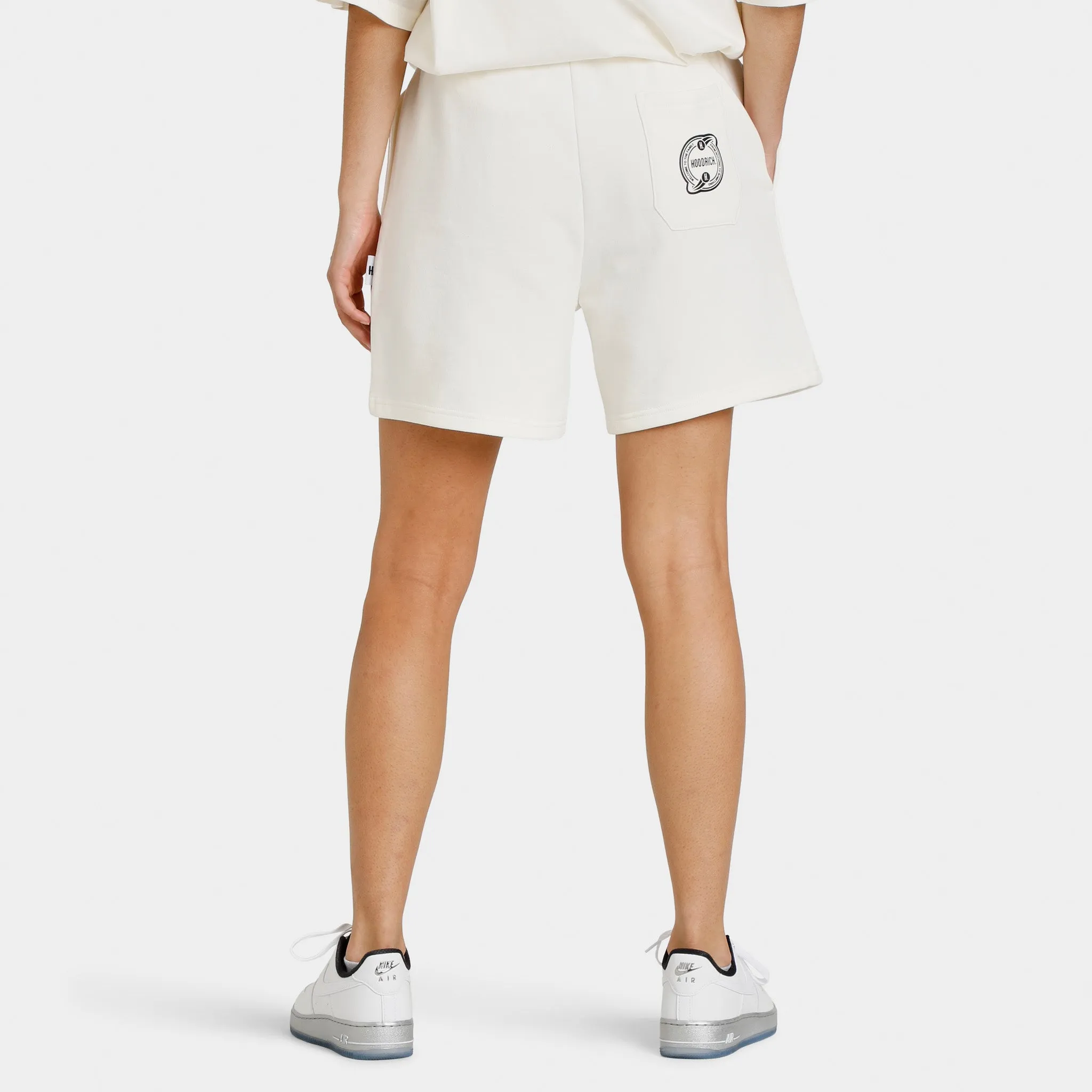 Hoodrich Women's OG Match Shorts Egret / Black - Flame