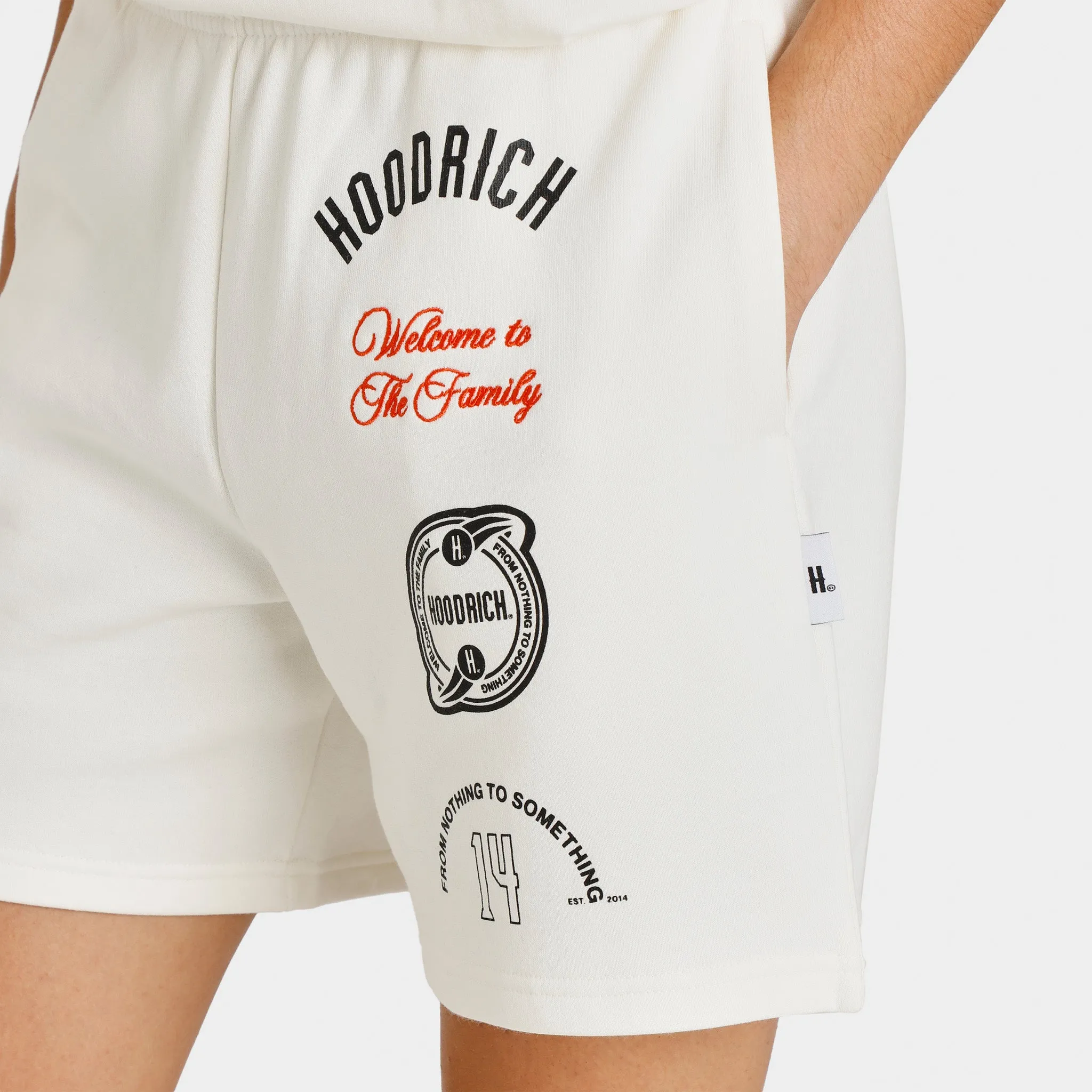 Hoodrich Women's OG Match Shorts Egret / Black - Flame