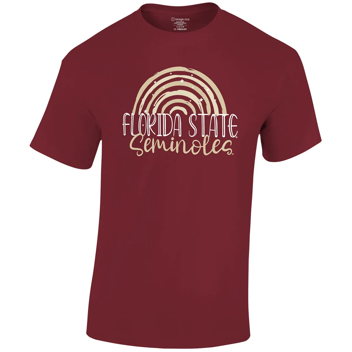 Image One Youth Florida State Seminoles Rainbow Design Short Sleeve T-shirt - Garnet