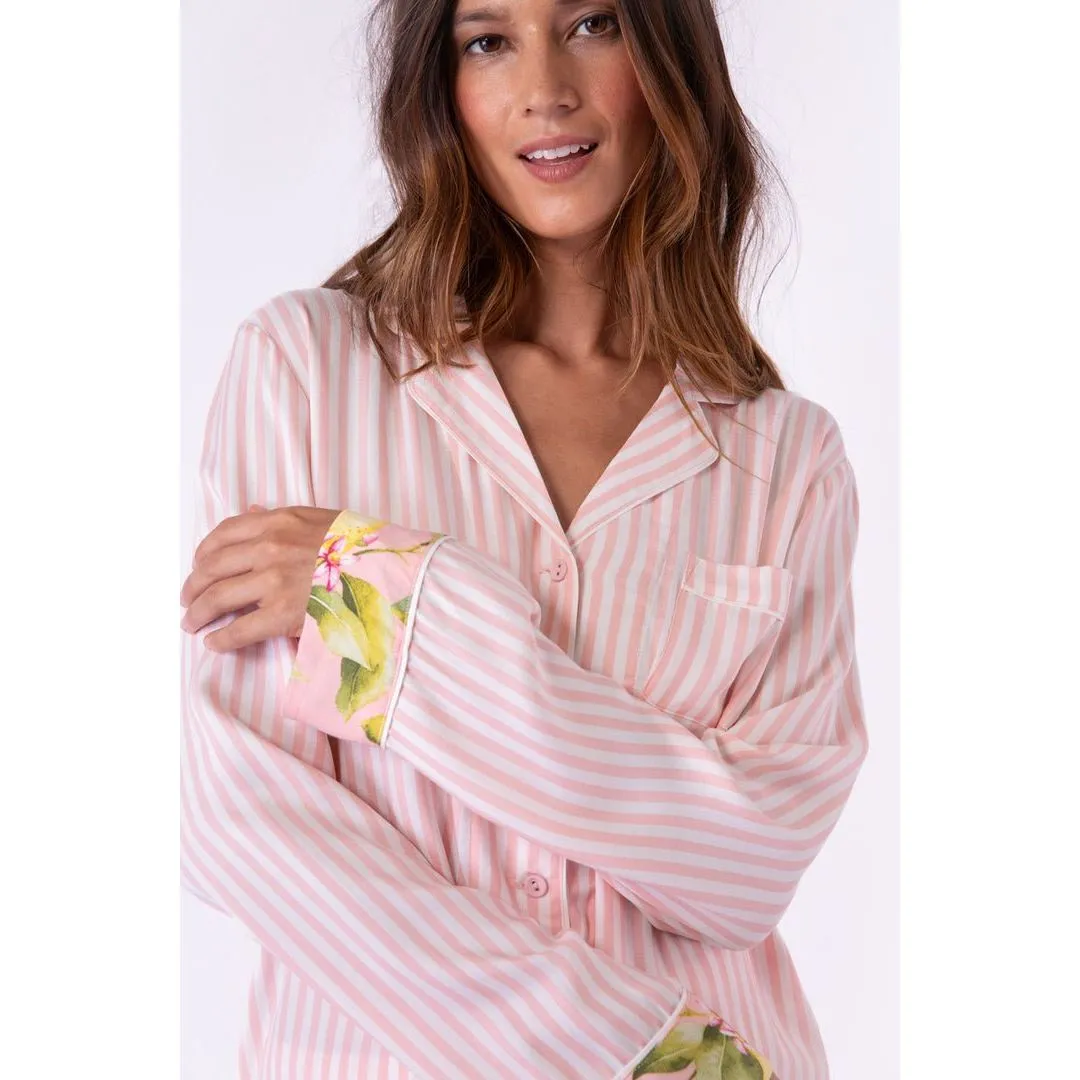 In Full Bloom Long Sleeve Top - Pink